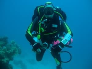 Warm up dive off Eilat