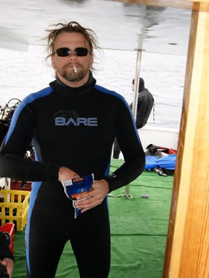 Roel on boat