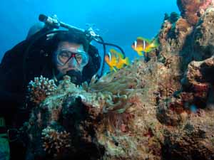 Technical Diver decompressing